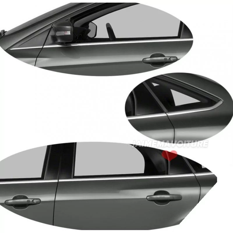 Contour de vitre chrome alu Inox FORD FOCUS SW Break Contour de vitre chrome alu Inox FORD FOCUS SW Break