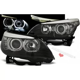 Angel eyes Led koplampen BMW 5 Reeks Zwart