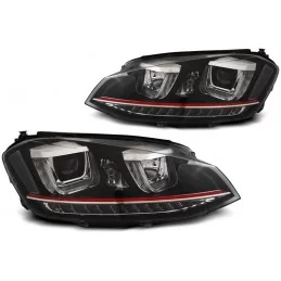 Front headlights led U VW Golf 7 Chrome line