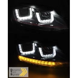 Front headlights led U VW Golf 7 Chrome line