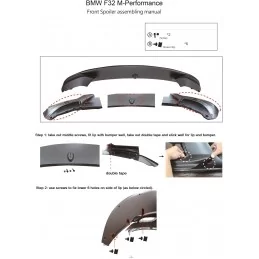 Cuchilla spoiler delantero BMW F32 4 Rendimiento mate negro