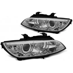 Front headlight xenon angel eyes BMW 3 series 3D Chrome AFS