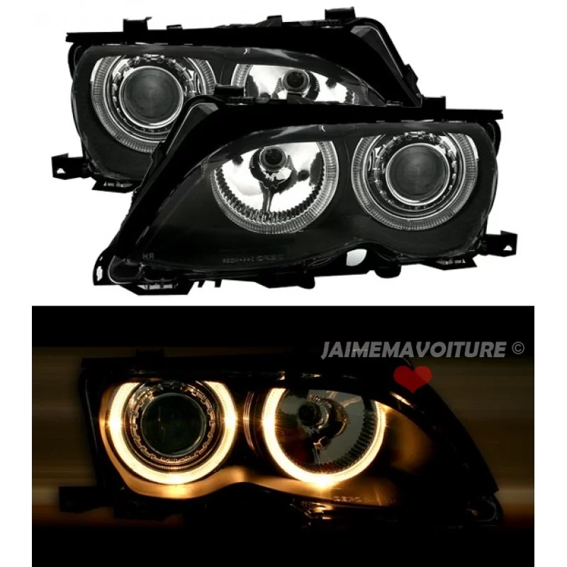 Angel eyes BMW E46 cutting convertible Phase 2 black