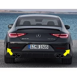 Rear bumper upgrade Mercedes CLS C257 look CLS63 AMG