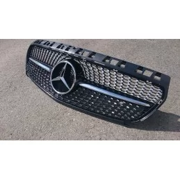 Mercedes A-Klasse W176 diamond radiatorrooster - Zwart chroom