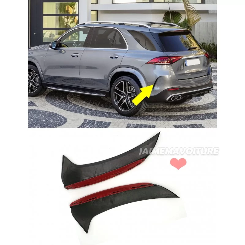 Added rear bumper Mercedes GLE W167 look GLE63 AMG