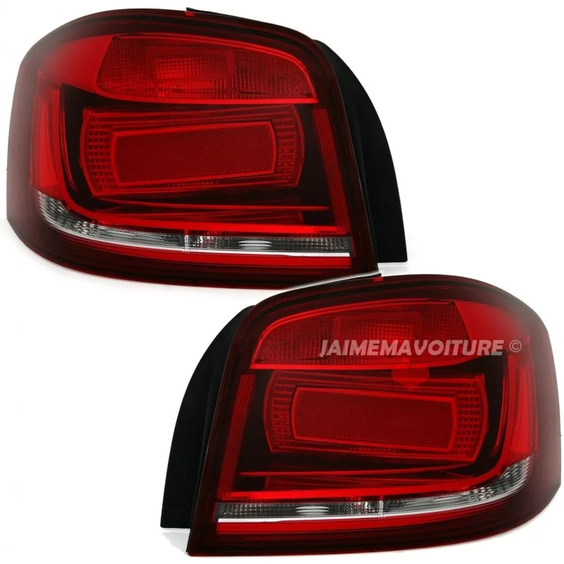 Luci posteriori Cherry rosso scuro per Audi A3 S3