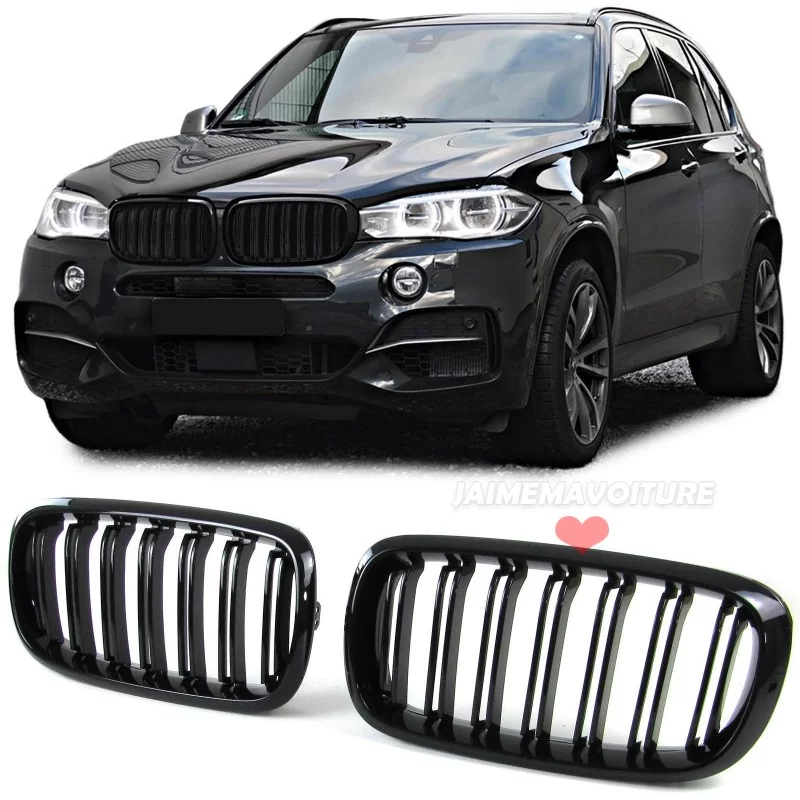 Calandre BMW X5 X6 F15 F16 M Noir vernie