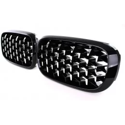 Diamant-Kühlergrill für BMW X5 F15 / X6 F16 - Schwarz Chrom