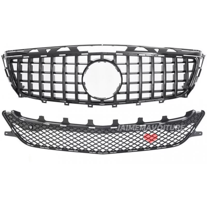 2011-2014 Mercedes CLS Panamericana-grill Normal svart
