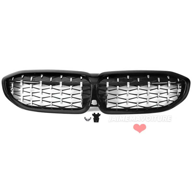 Diamond grille BMW 318 320 330 G20 black chrome