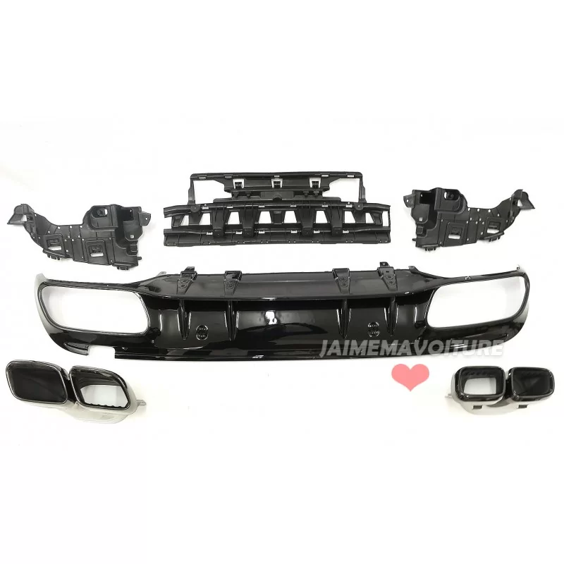 Diffuseur pare-chocs arrière Mercedes Classe C W205 2015-2021 Facelift C63 AMG Diffuseur pare-chocs arrière Mercedes Classe C W205 2015-2021 Facelift C63 AMG