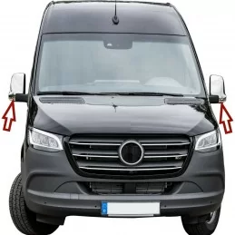 Spiegelkappen Chrom Alu Edelstahl MERCEDES SPRINTER W907 2018-2022