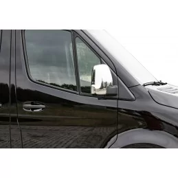 MERCEDES SPRINTER W907 chrome alu stainless steel mirror caps 2018-2022