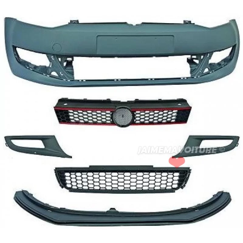 Voorbumper VW Polo 6R GTi 2009 2010 2011 2012 2013 2014 2015 2016 2017