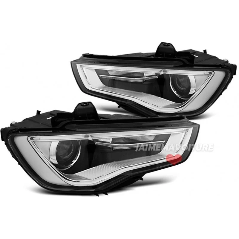 Led tube front headlights Audi A3 2012 2013 2014 2015 2016 xenon look