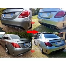 Rear bumper diffuser Mercedes C-Class W205 2015-2021 Facelift C63 AMG