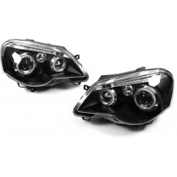 Phares avants Angel eyes Noir VW Polo 2005 2007 2007 2008 2009