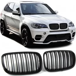 Zwarte BMW X5 X6 E70 E71 grille M look 2008 2009 2010 2011 2012 2013 2014