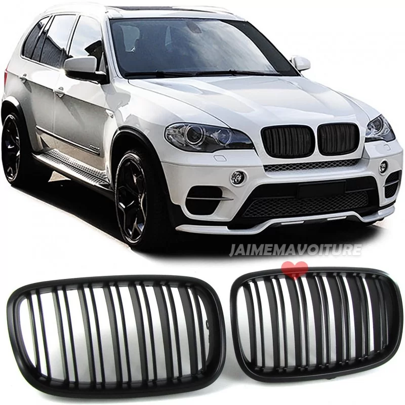 Grille calandre BMW X5 X6 E70 E71 noire look M 2008 2009 2010 2011 2012 2013 2014