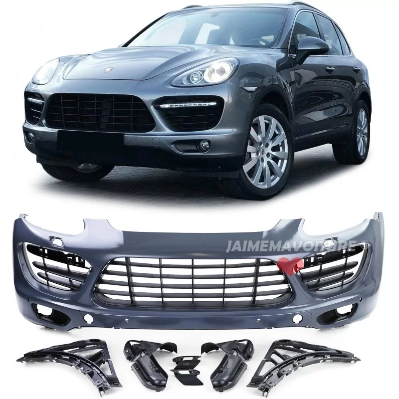 Parachoques delantero Porsche Cayenne 2010 2011 2012 2013 2014 mira Cayenne TURBO