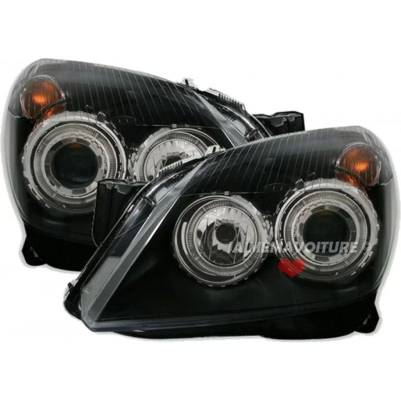 Opel Astra H Scheinwerfer Angel Augen Noir Opel Astra H Scheinwerfer Angel Augen Noir
