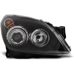 Opel Astra H front headlights Angel Eyes Noir