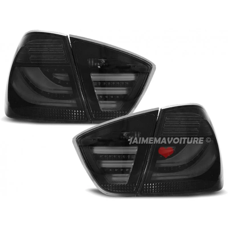 Pilotos traseros led para BMW E90 serie 3 negro