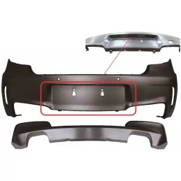 Rear bumper look 1M for BMW 1 Series E87 5P without PDC