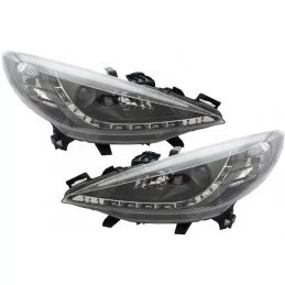 Devil eyes for Peugeot 207 black headlights