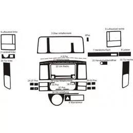 Kit insert tableau de bord pour VOLKSWAGEN Transporter T5 2009- - 37 pièces