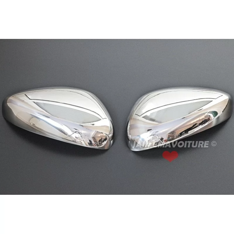 Coque de rétroviseurs chrome alu 2 Pcs Inox PEUGEOT 207