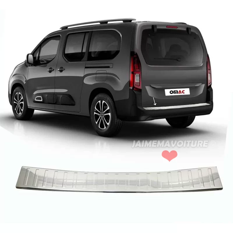 Threshold of loading (brushed aluminum) for Citroen BERLINGO II 2008-