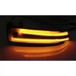 Smoked turn signals with dynamic LED mirrors for Mercedes C-Class, E-Class, A-Class, B-Class, CL, CLS, GLK, Classi