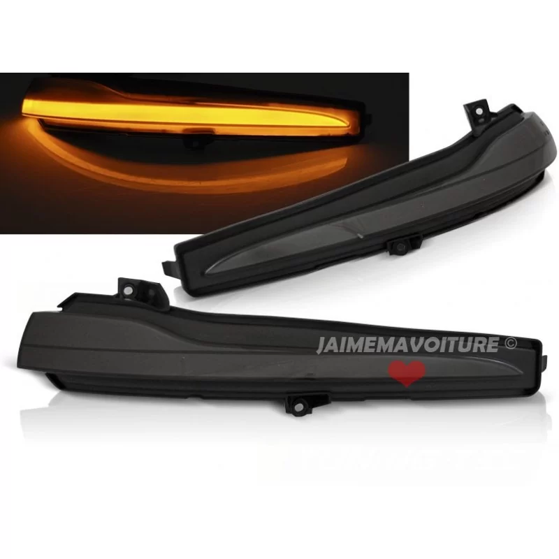 Smoked turn signal kit dynamic led mirrors for Mercedes C class W205, E class W213, S class W222