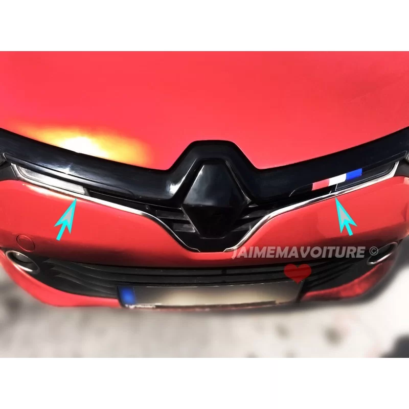 Rajout chrome calandre Renault CLIO 4 2012-2016 Rajout chrome calandre Renault CLIO 4 2012-2016