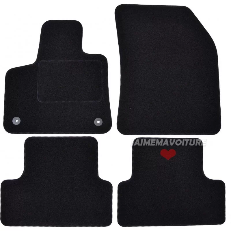 Tappeto in velluto nero Opel Grandland X 2017 2018 2019 2020 2021