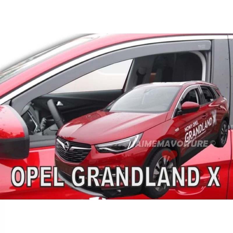 Kit di 2 deflettori anteriori per Opel Grandland X Kit di 2 deflettori anteriori per Opel Grandland X