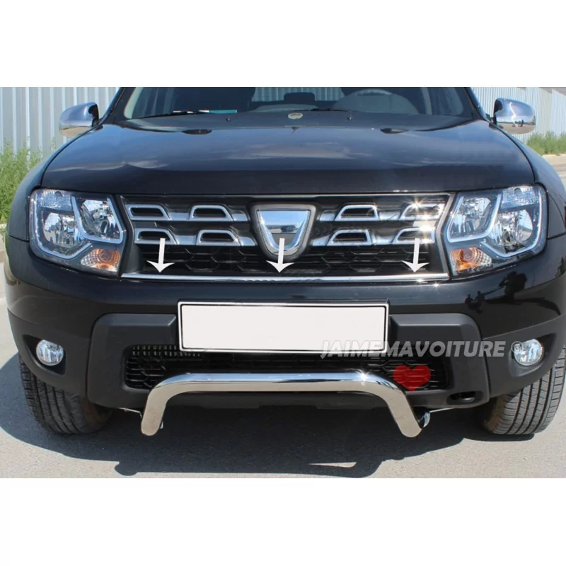 Baguette de calandre chrome alu inférieur pour DACIA DUSTER 2012-2017