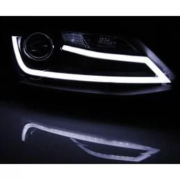 Faros LED de tubo para VW Jetta de 2011 a 2018 - Negro