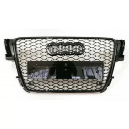Grille calandre look RS5 pour Audi A5 2007-2012 - noire  vernie