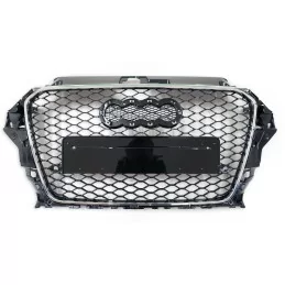 Kühlergrill für Audi A3 2012-2016 look RS3 - Schwarz Chrome