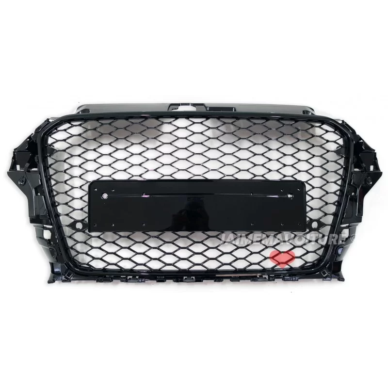 Grille de calandre pour Audi A3 2012-2016 look RS3 - Noire Vernie