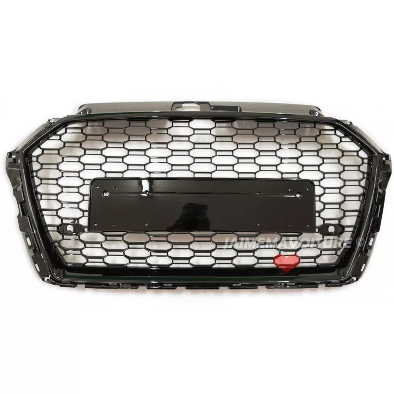 Kylargrill Audi A3 2016-2019 look RS3 - Svart Kylargrill Audi A3 2016-2019 look RS3 - Svart