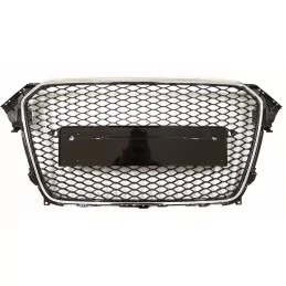 Grille de calandre pour Audi A4 look RS4 2012 2013 2014 2015 - Noire chrome