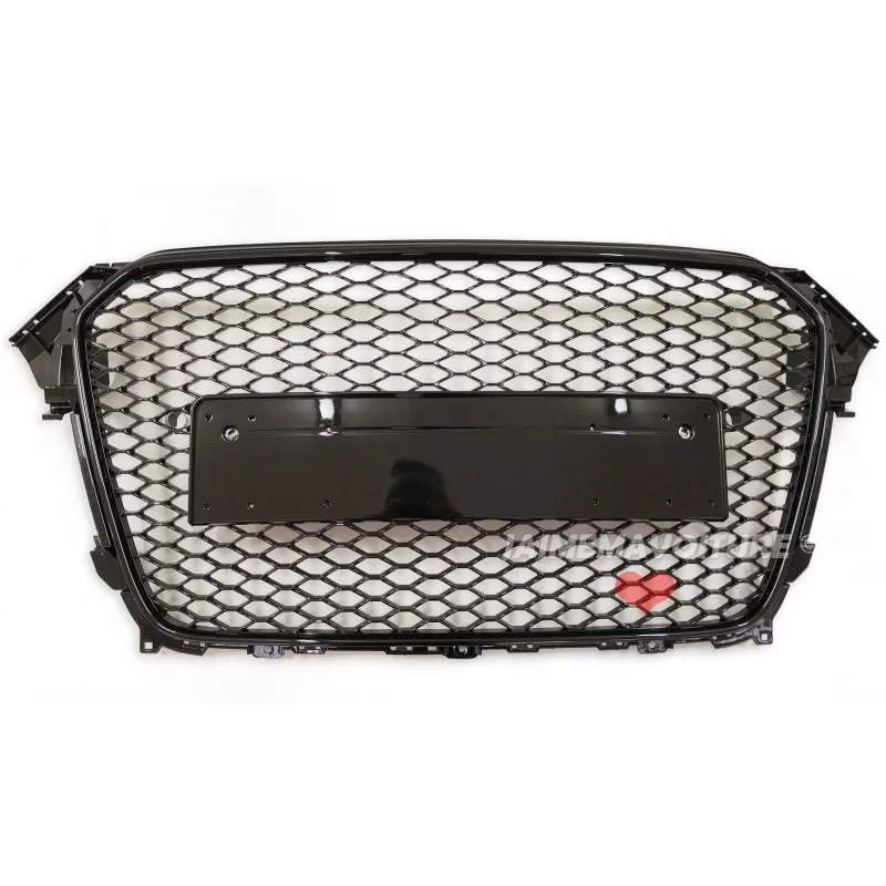 Grille de calandre pour Audi A4 look RS4 2012 2013 2014 2015 - Noire vernie