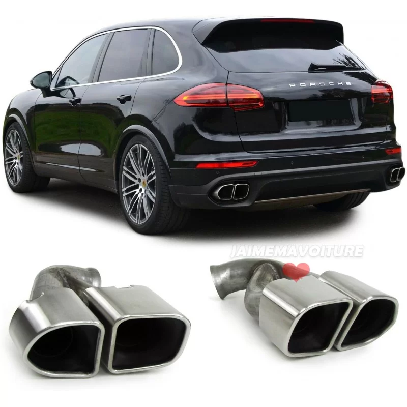 Avgasmunstycken för Porsche Cayenne 2015-2018 TURBO-look