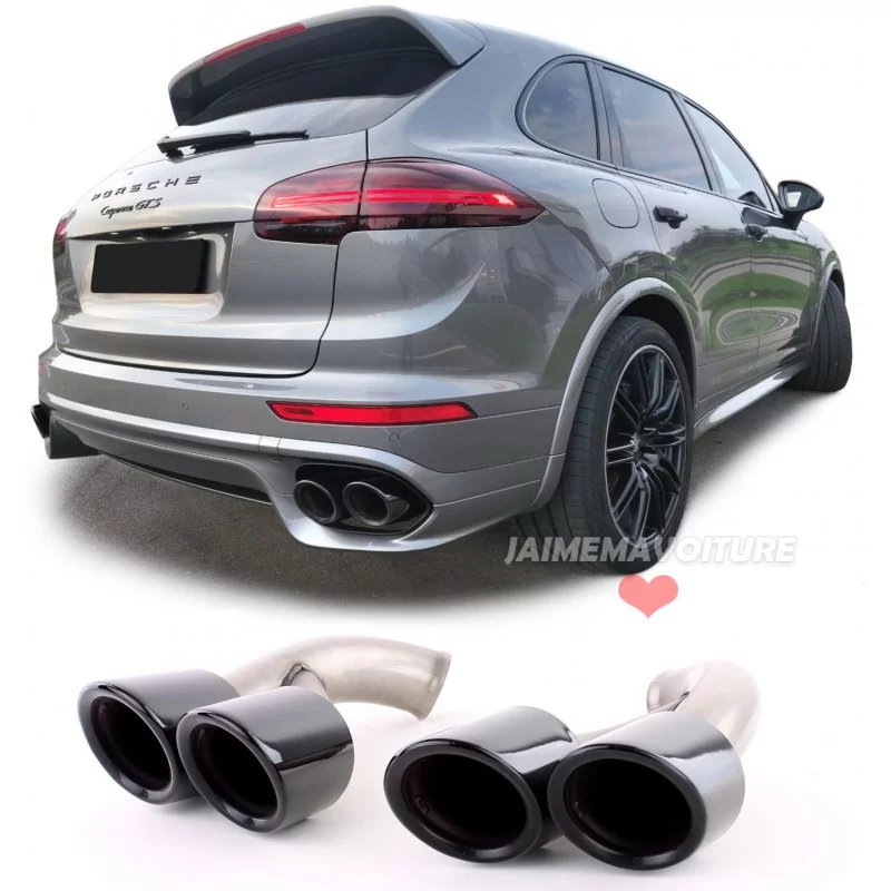 Auspuffkappen für Porsche Cayenne 2015-2018 TURBO-Look