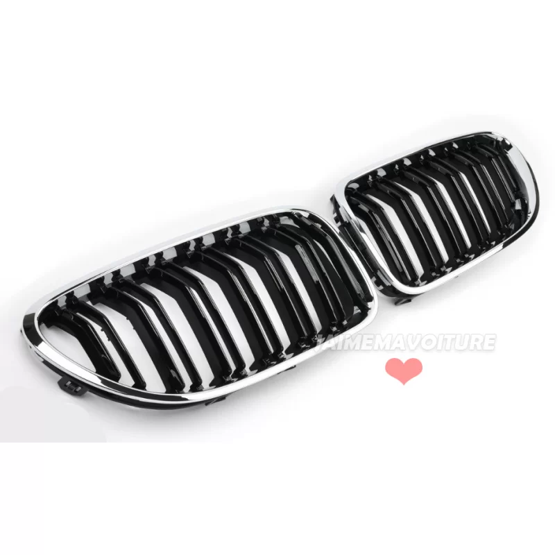 Paire de grilles de calandre look M6 pour BMW série 6 F12 F13 F06