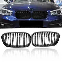 Coppia griglia M nero lucido BMW Serie 1 F20 F21 LCI 2015 2016 2017 2018 2019